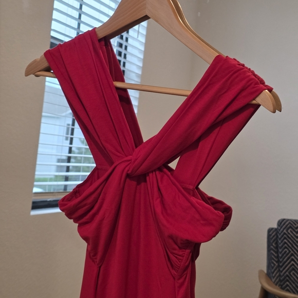 Reformation Xena Maxi Dress, XS, Color Lipstick, Halter Maxi Dress - Picture 3 of 6